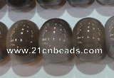 CAG5254 15.5 inches 15*20mm rondelle Brazilian grey agate beads