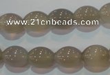 CAG5256 15.5 inches 10*12mm rice Brazilian grey agate beads