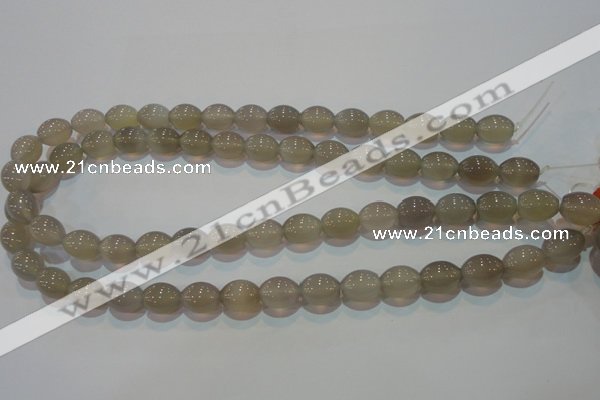 CAG5256 15.5 inches 10*12mm rice Brazilian grey agate beads