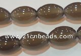 CAG5257 15.5 inches 12*18mm rice Brazilian grey agate beads