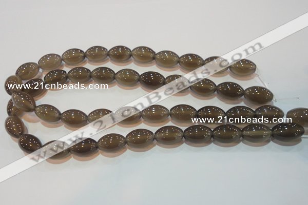 CAG5257 15.5 inches 12*18mm rice Brazilian grey agate beads