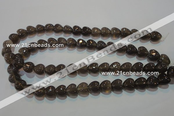 CAG5265 15.5 inches 12*12mm heart Brazilian grey agate beads