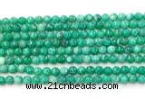 CAG5309 15.5 inches 4mm faceted round peafowl agate gemstone beads