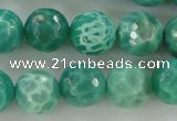 CAG5311 15.5 inches 8mm faceted round peafowl agate gemstone beads