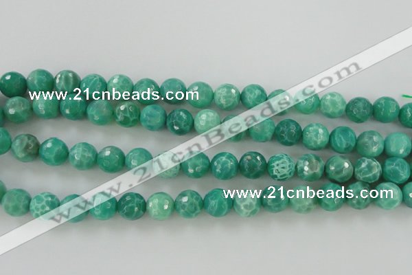 CAG5311 15.5 inches 8mm faceted round peafowl agate gemstone beads