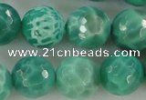 CAG5313 15.5 inches 12mm faceted round peafowl agate gemstone beads