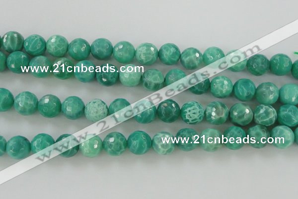 CAG5313 15.5 inches 12mm faceted round peafowl agate gemstone beads
