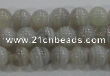 CAG5321 15.5 inches 6mm round grey line agate beads wholesale