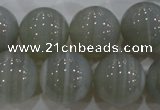 CAG5326 15.5 inches 18mm round grey line agate beads wholesale