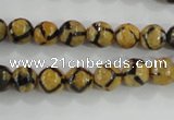 CAG5343 15.5 inches 8mm faceted round tibetan agate beads wholesale