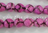 CAG5348 15.5 inches 10mm faceted round tibetan agate beads wholesale