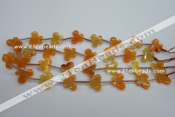 CAG5377 15.5 inches 16*20mm carved butterfly dragon veins agate beads