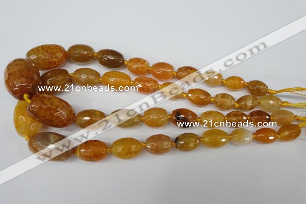 CAG5406 10*14mm – 20*30mm faceted drum dragon veins agate beads