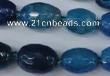 CAG5407 10*14mm – 20*30mm faceted drum dragon veins agate beads