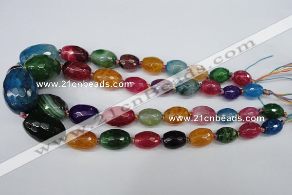 CAG5409 10*14mm – 20*30mm faceted drum dragon veins agate beads