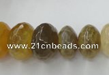 CAG5411 8*12mm – 13*22mm faceted rondelle dragon veins agate beads