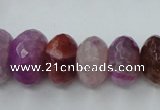 CAG5413 8*12mm – 13*22mm faceted rondelle dragon veins agate beads