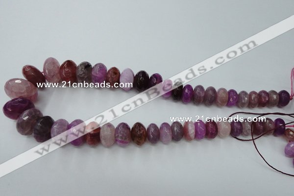 CAG5413 8*12mm – 13*22mm faceted rondelle dragon veins agate beads