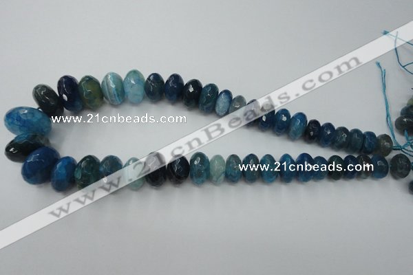 CAG5416 8*12mm – 13*22mm faceted rondelle dragon veins agate beads