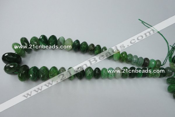 CAG5417 8*12mm – 13*22mm faceted rondelle dragon veins agate beads