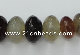 CAG5418 8*12mm – 13*22mm faceted rondelle dragon veins agate beads