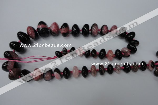 CAG5431 7*11mm – 15*22mm rondelle agate druzy geode agate beads