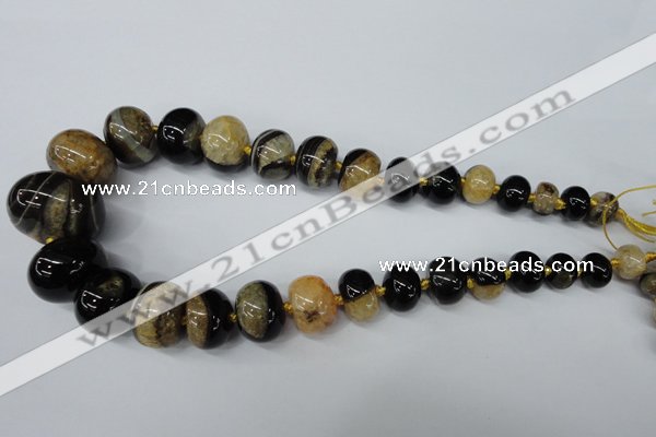 CAG5439 7*11mm – 20*30mm rondelle agate druzy geode agate beads