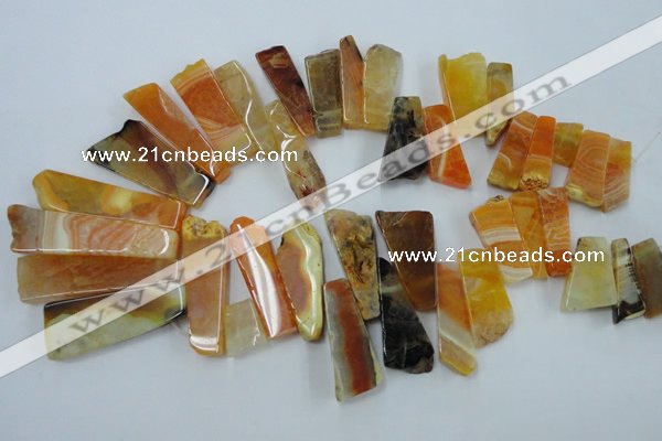 CAG5452 15.5 inches 16*20mm - 17*70mm freeform agate gemstone beads