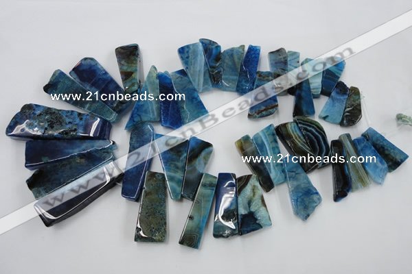 CAG5455 15.5 inches 12*20mm - 16*58mm freeform agate gemstone beads