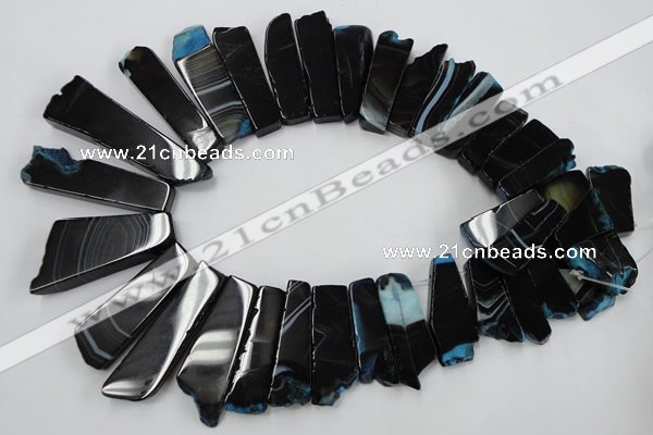 CAG5460 15.5 inches 16*26mm - 20*66mm freeform agate gemstone beads