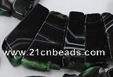 CAG5462 15.5 inches 16*26mm - 20*66mm freeform agate gemstone beads