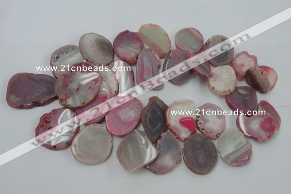 CAG5470 15.5 inches 22*25mm - 35*40mm freeform agate gemstone beads