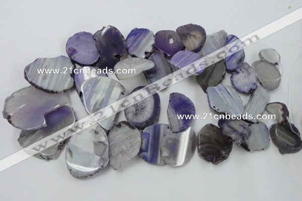 CAG5472 15.5 inches 16*22mm - 40*45mm freeform agate gemstone beads