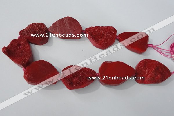 CAG5482 15.5 inches 30*40mm freeform agate gemstone beads