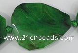 CAG5489 15.5 inches 30*35mm – 35*40mm faceted freeform agate beads