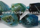 CAG5506 15.5 inches 15*20mm – 20*25mm faceted nuggets agate beads