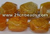 CAG5509 15.5 inches 16*17*22mm faceted nuggets agate beads