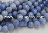 CAG551 16 inches 6mm round blue agate gemstone beads wholesale