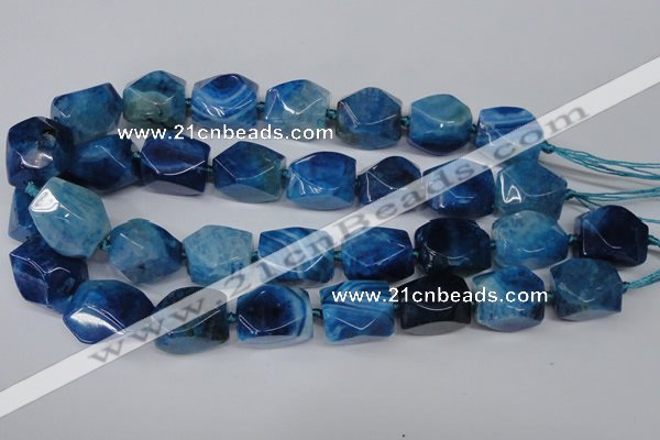 CAG5511 15.5 inches 16*17*22mm faceted nuggets agate beads