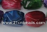CAG5513 15.5 inches 16*17*22mm faceted nuggets agate beads