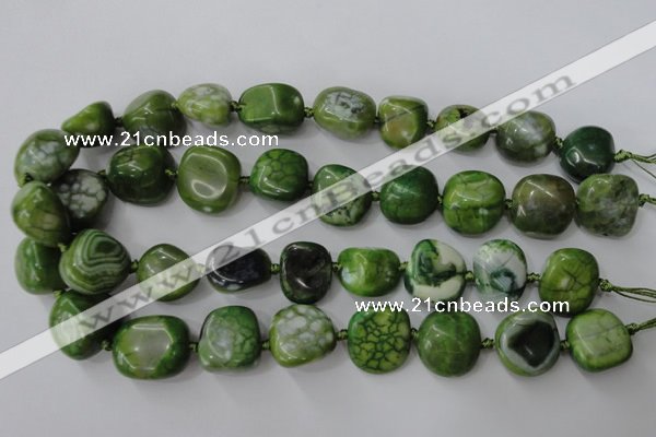 CAG5524 15.5 inches 18*20mm - 20*22mm nuggets agate gemstone beads