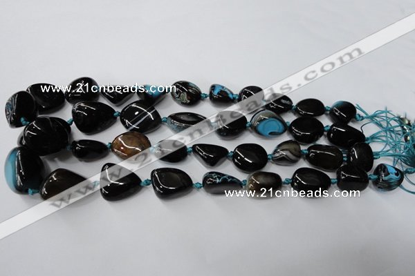 CAG5529 15.5 inches 14*18mm - 22*32mm nuggets agate gemstone beads