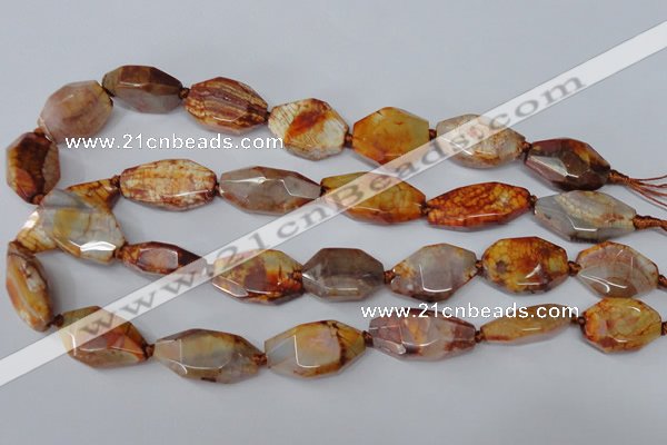 CAG5532 15.5 inches 15*22mm - 15*30mm freeform agate gemstone beads