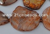 CAG5533 15.5 inches 20*25mm - 25*35mm freeform agate gemstone beads