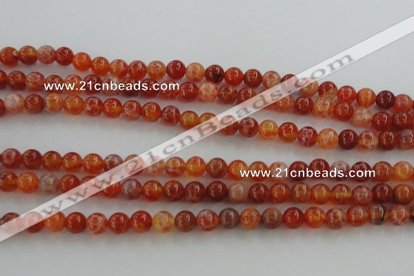 CAG5561 15.5 inches 6mm round natural fire agate beads wholesale