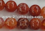 CAG5563 15.5 inches 10mm round natural fire agate beads wholesale