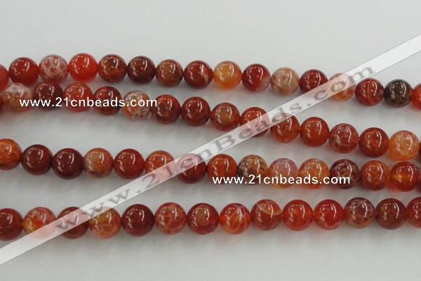 CAG5563 15.5 inches 10mm round natural fire agate beads wholesale