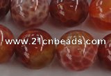 CAG5566 15.5 inches 16mm round natural fire agate beads wholesale