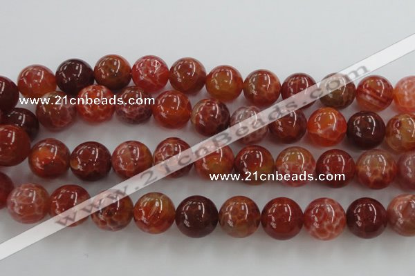 CAG5566 15.5 inches 16mm round natural fire agate beads wholesale