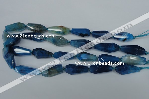 CAG5571 15 inches 15*20mm - 15*32mm faceted nuggets agate beads